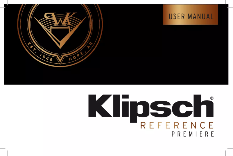 Page 1 de la notice Manuel utilisateur Klipsch Reference Premiere RP-8000F