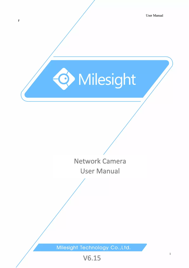 Page 1 de la notice Manuel utilisateur Milesight MS-C3751-PB