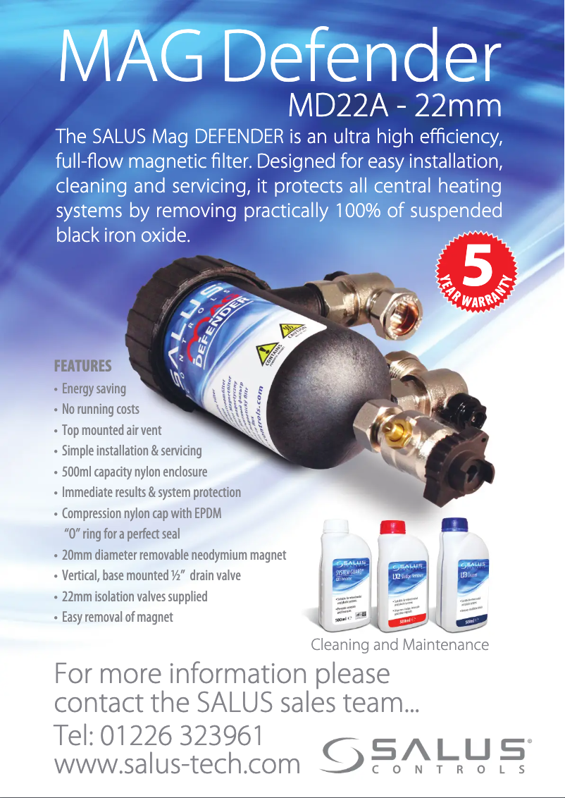 Página 1 del manual Ficha técnica Salus MD22A