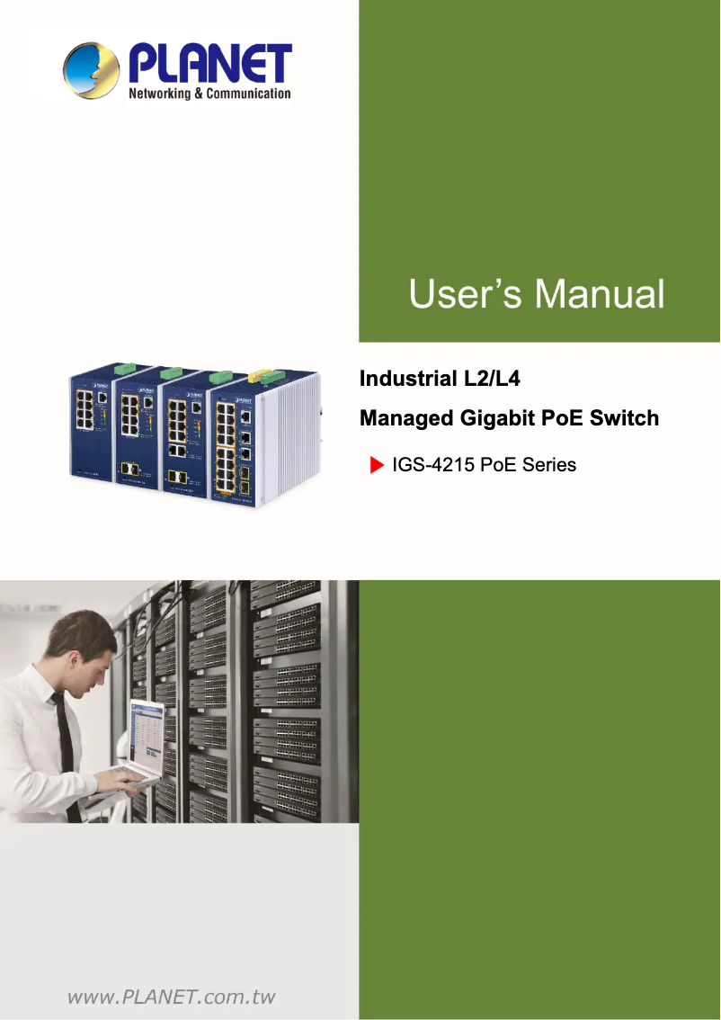 Page 1 de la notice Manuel utilisateur Planet IGS-4215-4UP4T2S