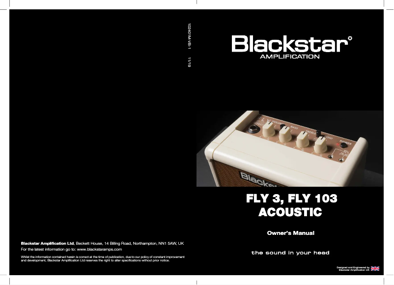 Page n°1 - Manuel utilisateur Blackstar FLY 103