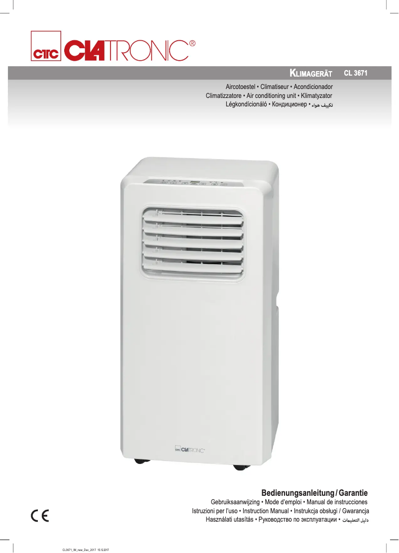 Página 1 del manual Manual de usuario Clatronic CL 3671