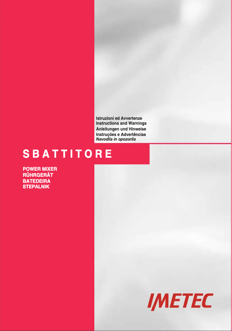 Page 1 de la notice Manuel utilisateur Imetec Dolcevita ST7