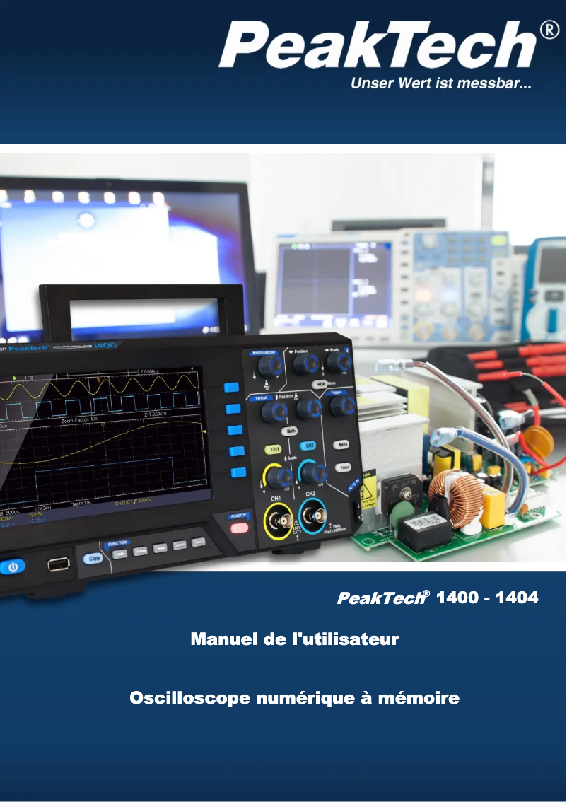 Page n°1 - Manuel utilisateur PeakTech 1402