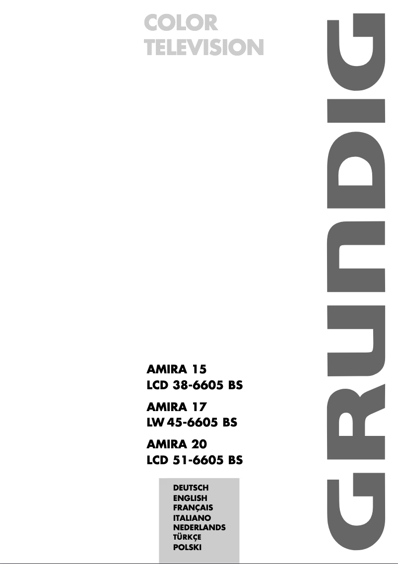 Image de la première page du manuel de l'appareil Amira 15 LCD 38-6605 BS