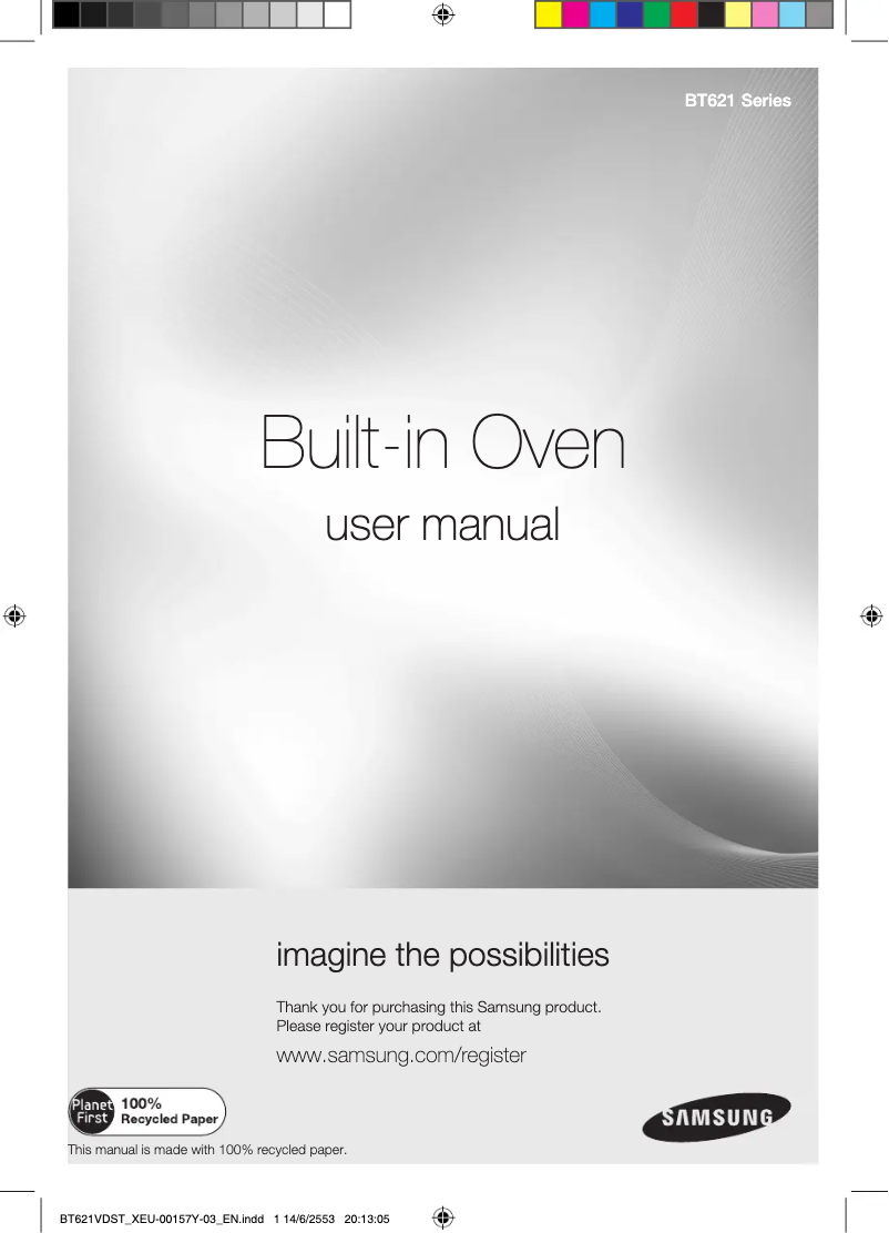 Page 1 de la notice Manuel utilisateur Samsung BT621VDB