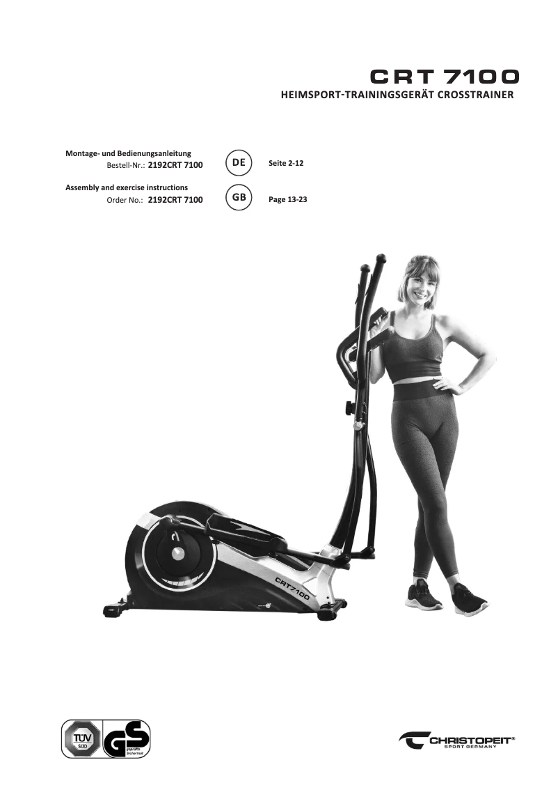 Page n°1 - Manuel utilisateur Christopeit CRT 7100