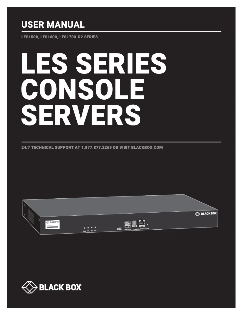 Page 1 de la notice Manuel utilisateur Black Box LES1716A-R2