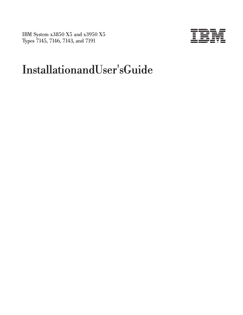 Page 1 de la notice Manuel utilisateur IBM eServer System x3850 X5