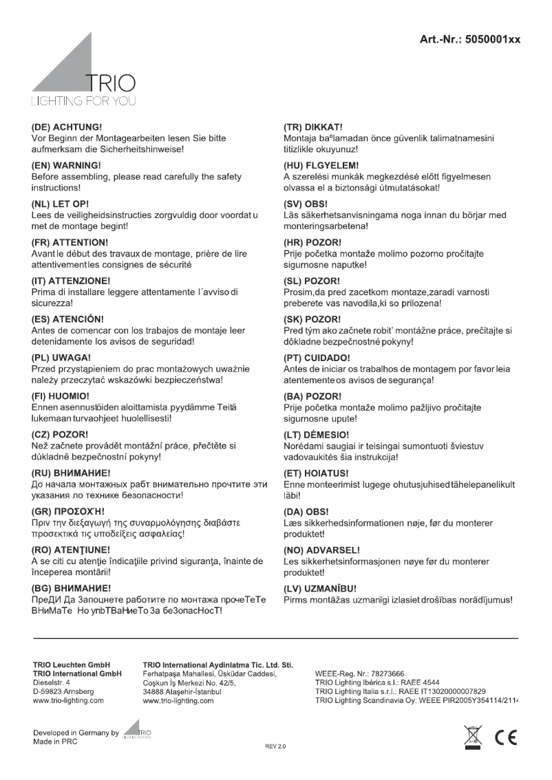 Image de la première page du manuel de l'appareil Hood 505000111