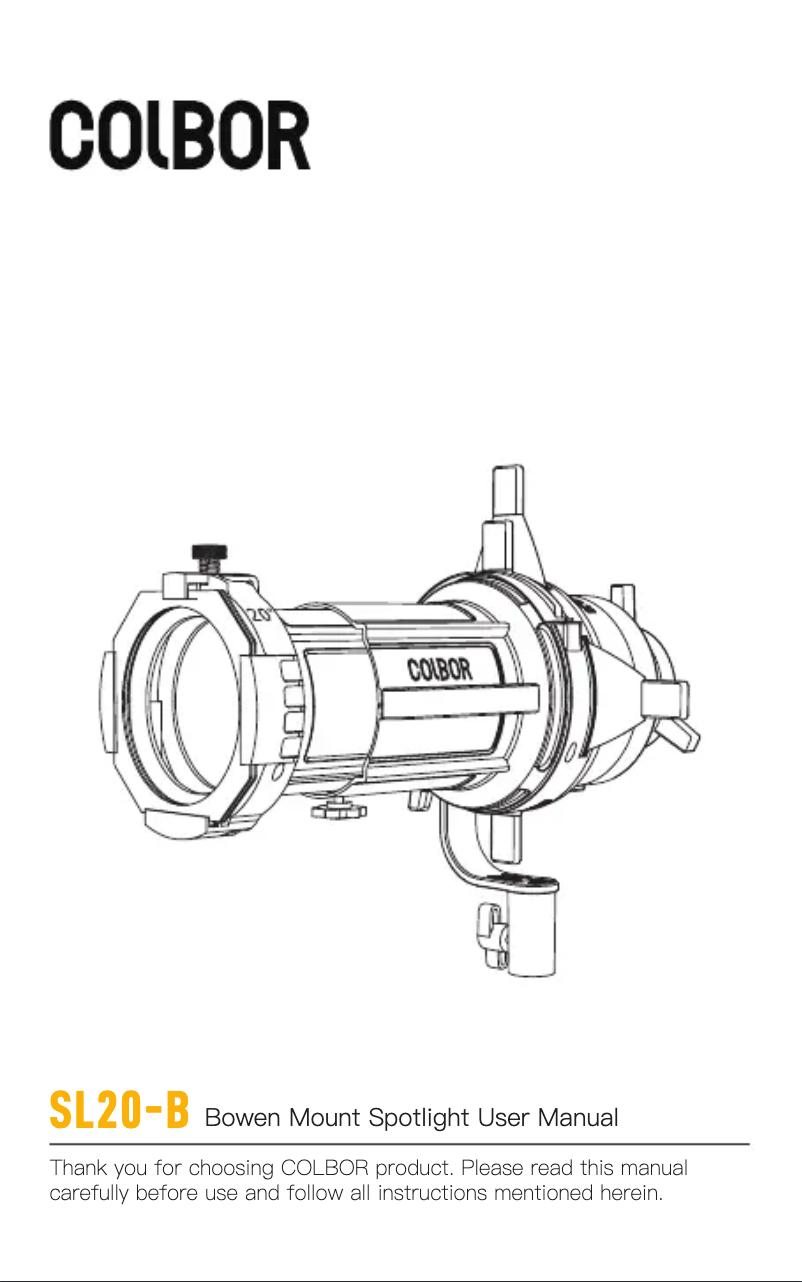 Page 1 de la notice Manuel utilisateur COLBOR SL20-B