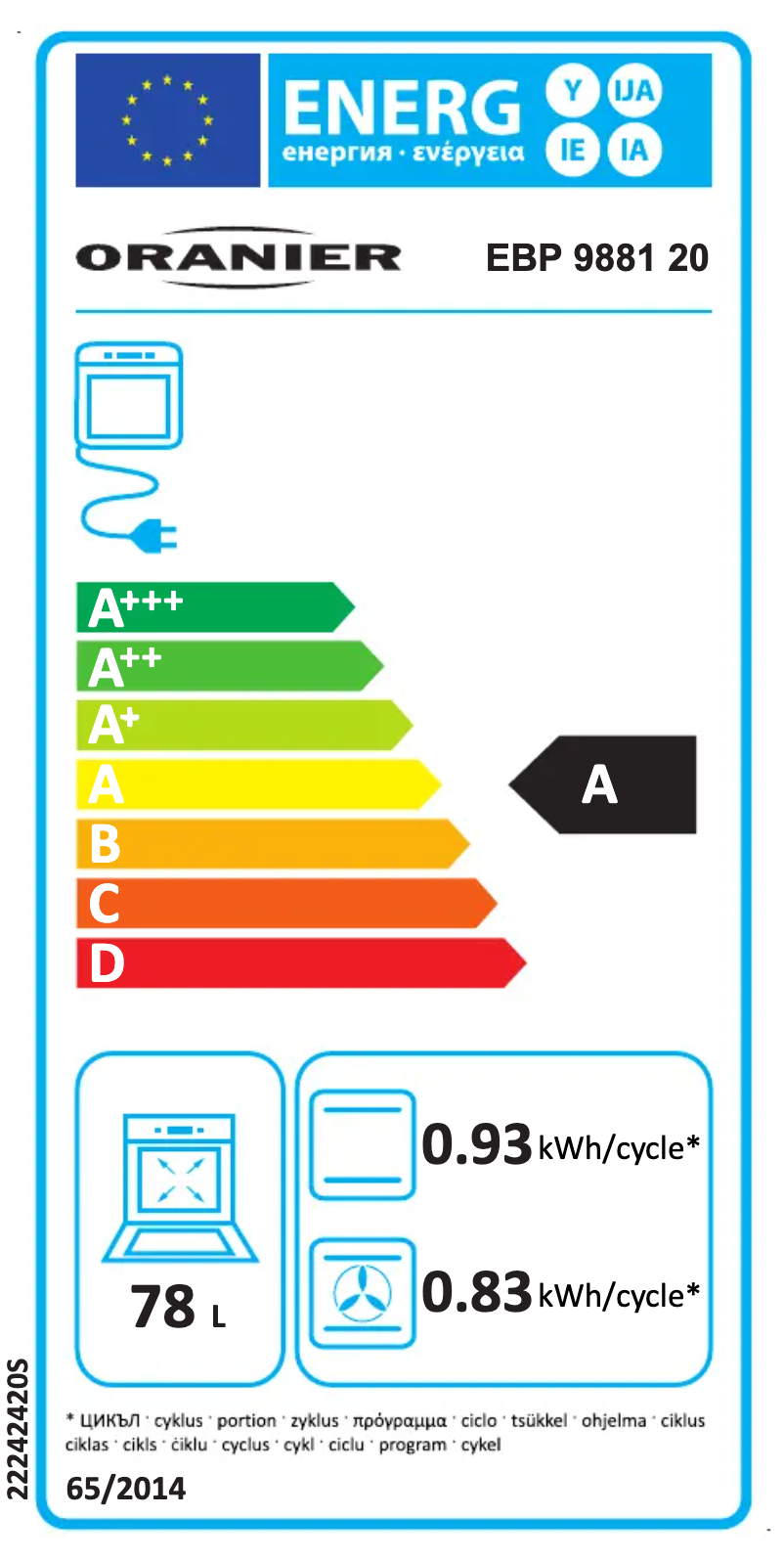 Image de la première page du manuel de l'appareil EBP 9881 20
