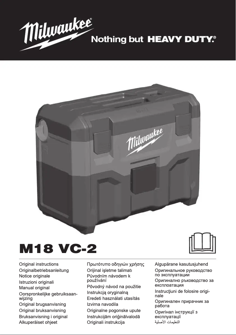 Page n°1 - Manuel utilisateur Milwaukee M18 VC2