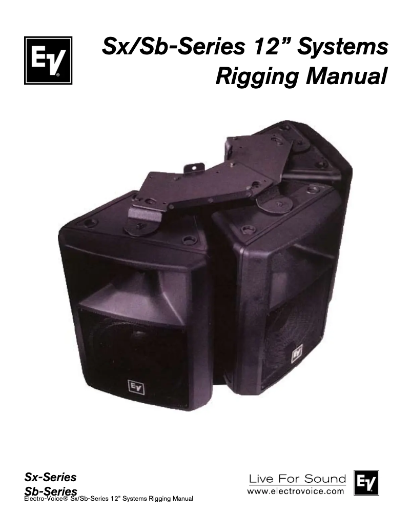 Page 1 of the manual User Manual Electro-Voice Sx100+