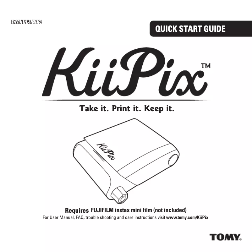 Page n°1 - Manuel utilisateur Tomy KiiPix