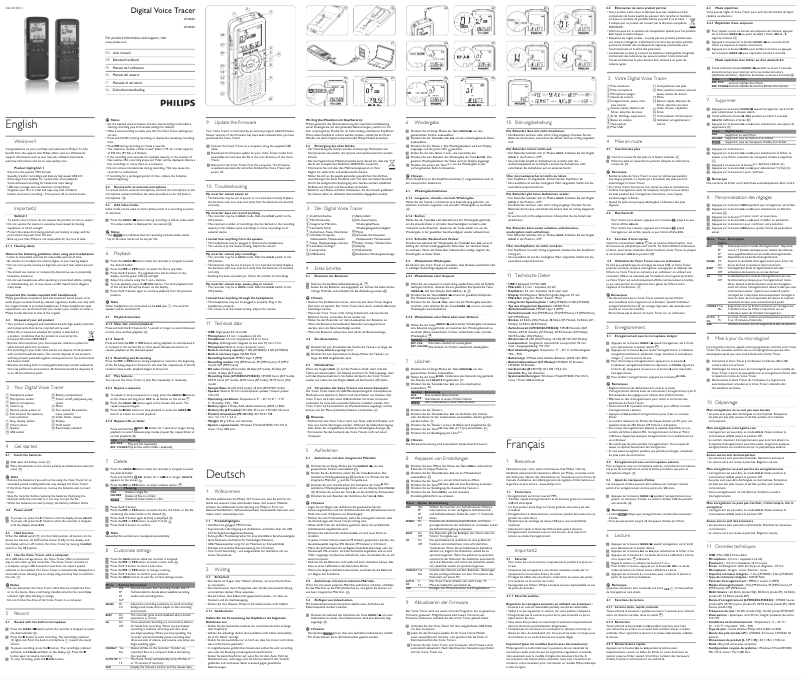 Image de la première page du manuel de l'appareil Voice Tracer LFH0622