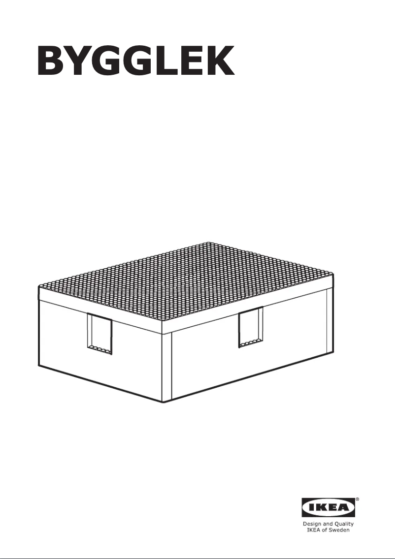 Image de la première page du manuel de l'appareil BYGGLEK 904.534.07