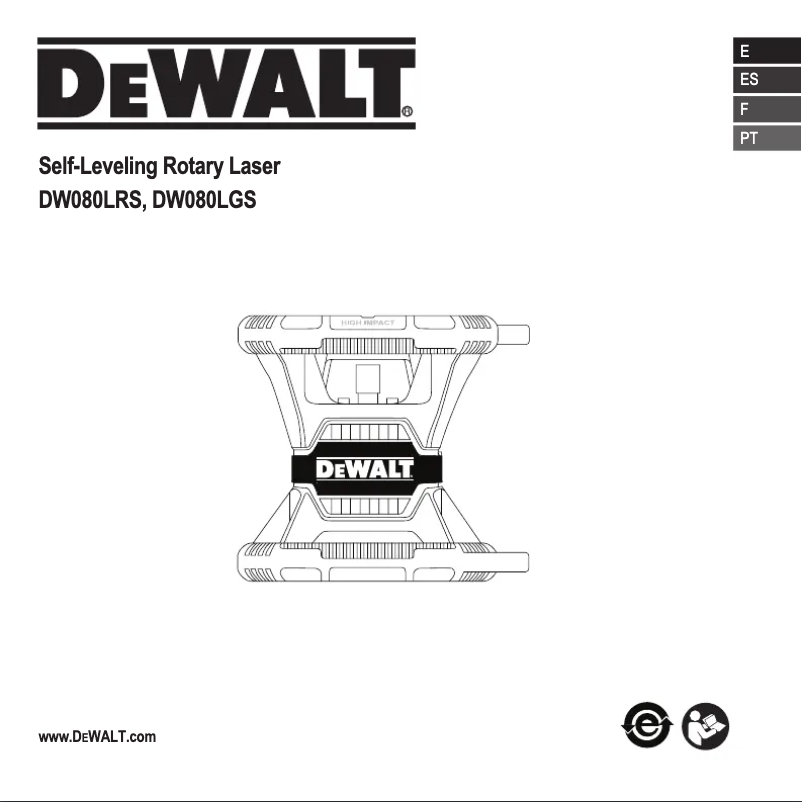 Page 1 de la notice Manuel utilisateur DeWalt DW080LRS