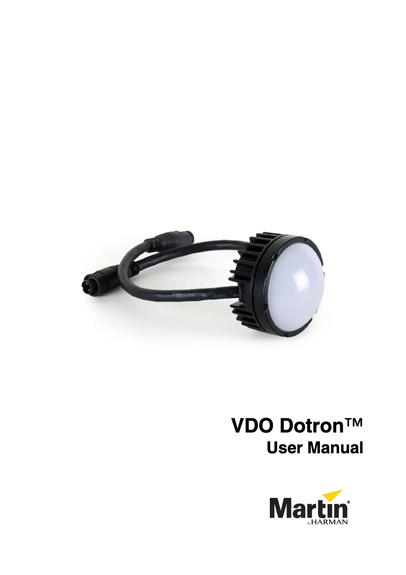 Page 1 de la notice Manuel utilisateur Martin VDO Dotron