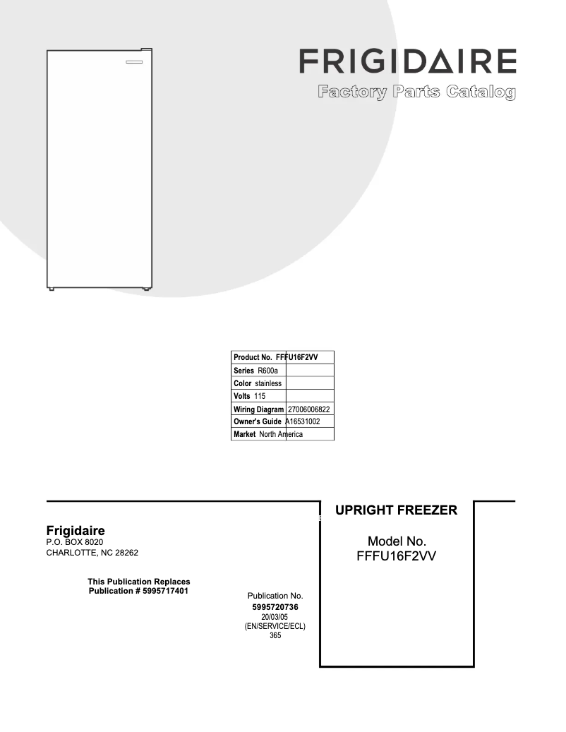 Image de la première page du manuel de l'appareil FFFU16F2VV