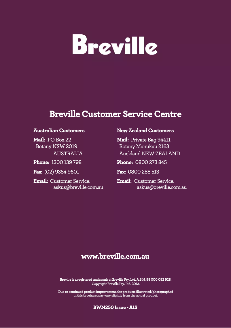 Image de la première page du manuel de l'appareil the Crisp Control BWM250