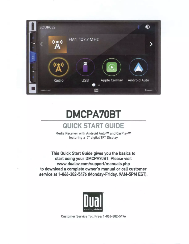 Image de la première page du manuel de l'appareil DMCPA70BT