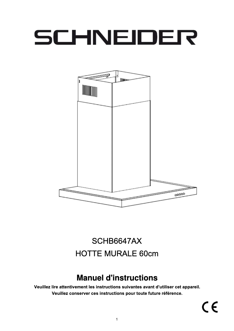 Page n°1 - Manuel utilisateur Schneider SCHB6647AX