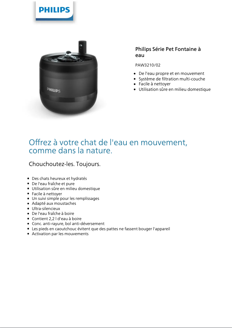 Page n°1 - Manuel utilisateur Philips Pet Series PAW3210