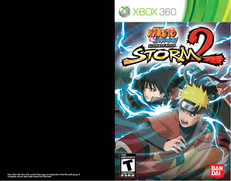 Image de la première page du manuel de l'appareil Naruto - Ultimate Ninja Storm 2 (Xbox 360)
