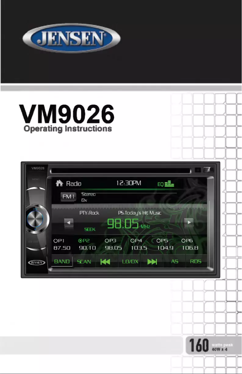 Image de la première page du manuel de l'appareil VM9026