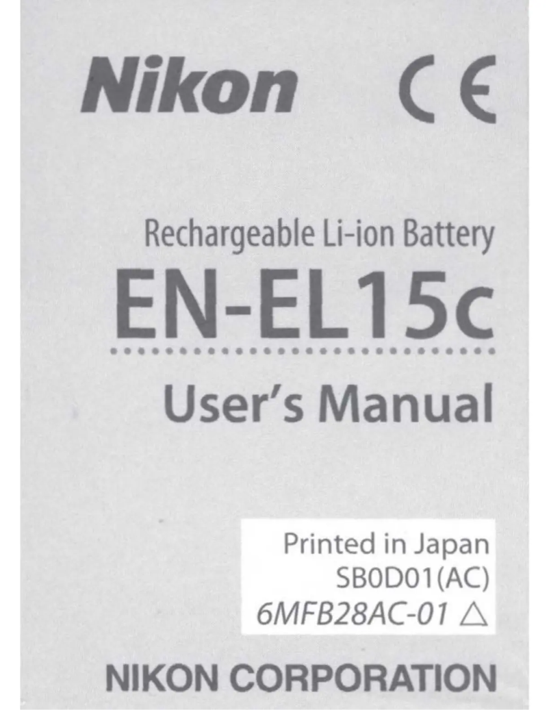 Page 1 de la notice Manuel utilisateur Nikon EN-EL15c