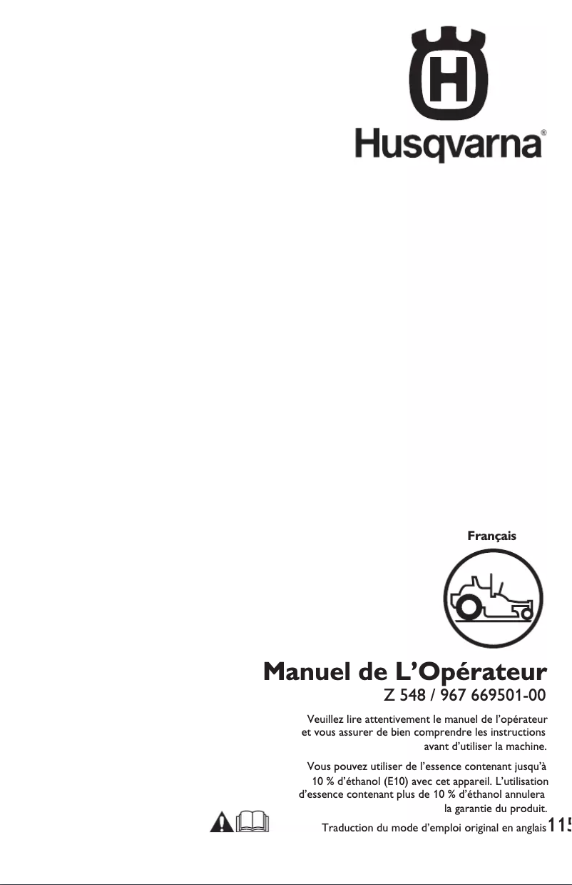 Image de la première page du manuel de l'appareil Z 548