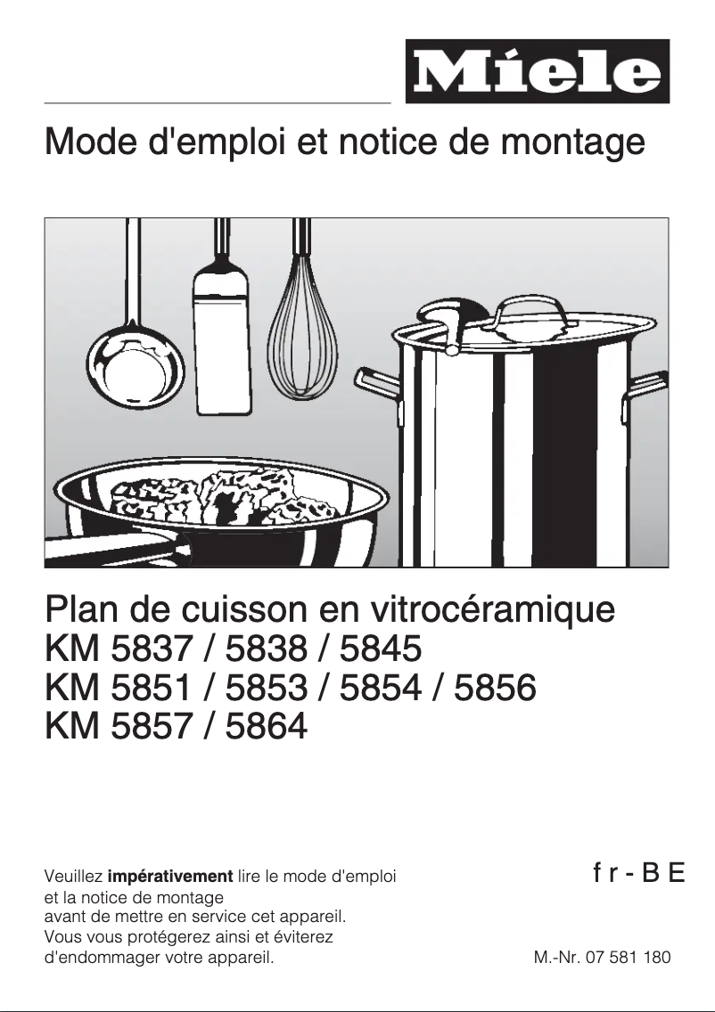 Image de la première page du manuel de l'appareil KM 5856