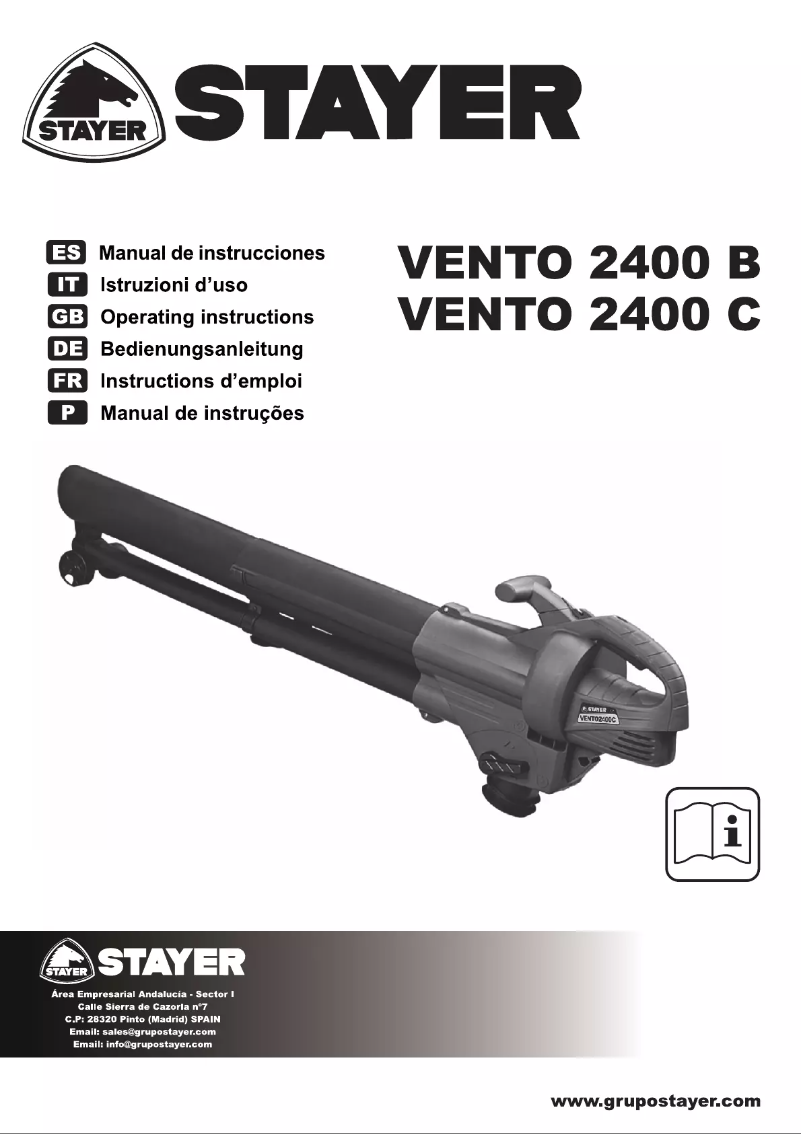 Image de la première page du manuel de l'appareil Vento 2400 C