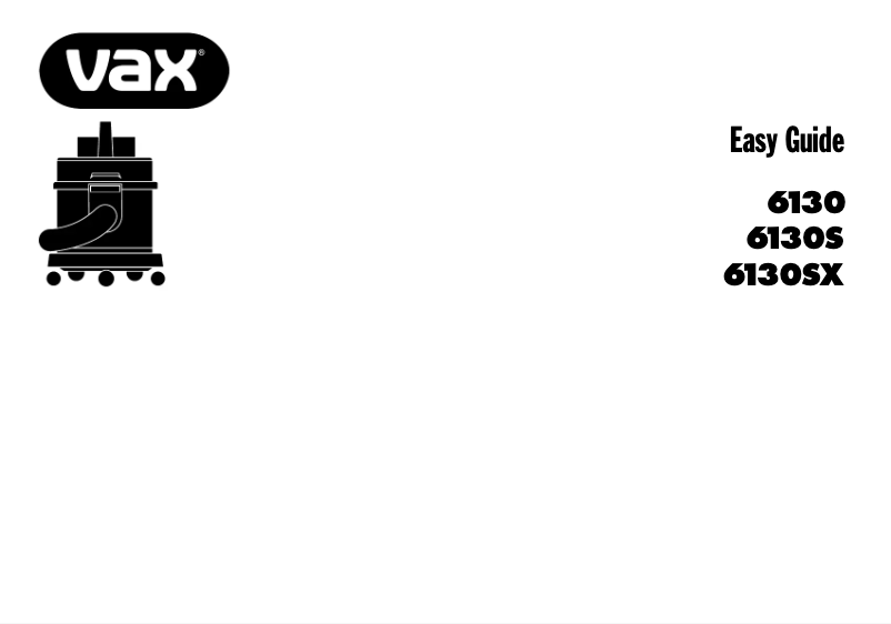 Page 1 de la notice Manuel utilisateur Vax 6130 E
