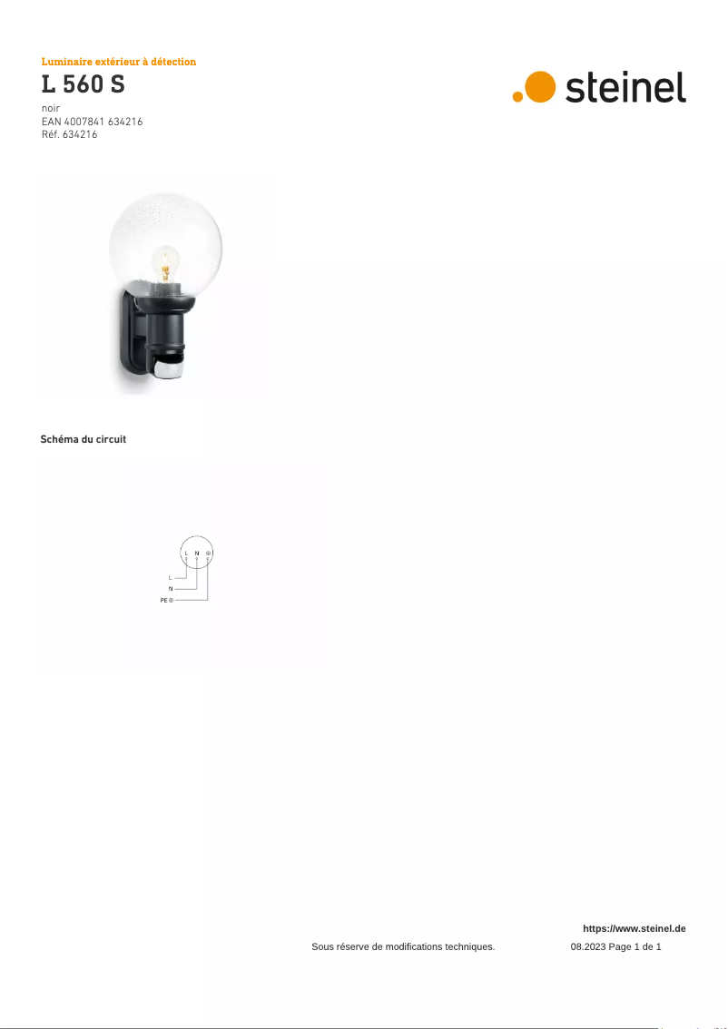 Image de la première page du manuel de l'appareil L 560 S