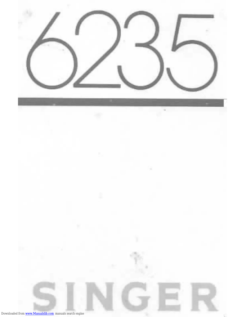 Page 1 of the manual User Manual Singer Serenade 30 6235