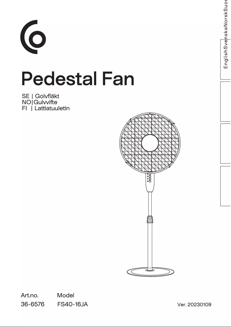 Page n°1 - Manuel utilisateur Clas Ohlson FS40-16JA
