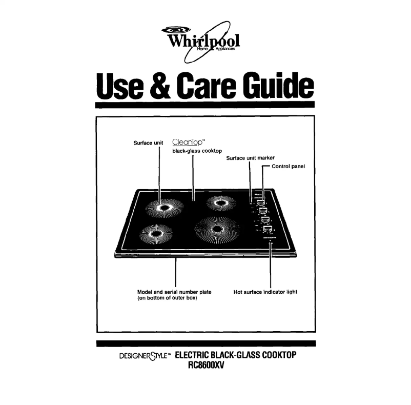 Página 1 del manual Manual de usuario Whirlpool RC8600XV0