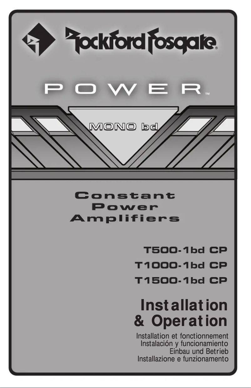 Imagen de la primera página del manual del dispositivo Power T1001-bd CP