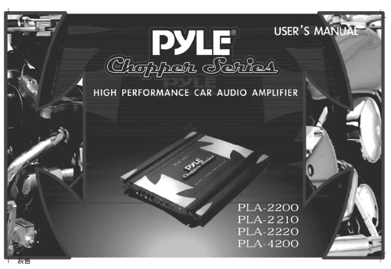 Page n°1 - Manuel utilisateur Pyle PLA2210