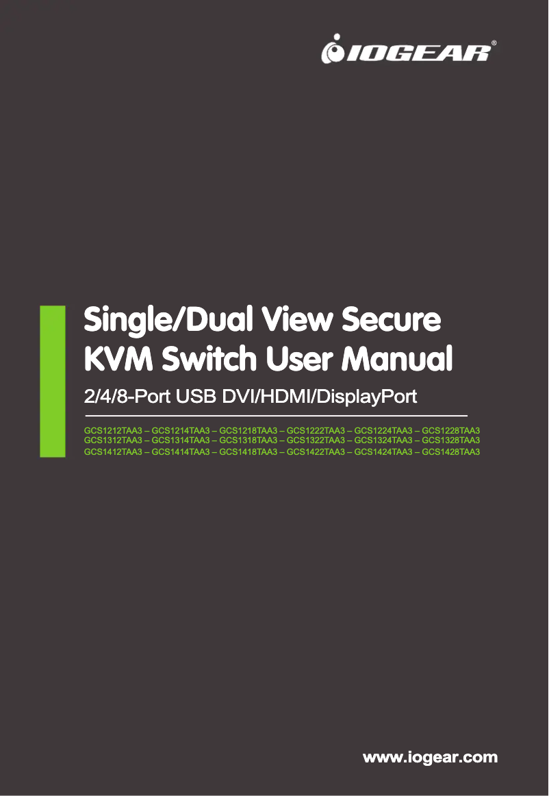 Image de la première page du manuel de l'appareil GCS1212