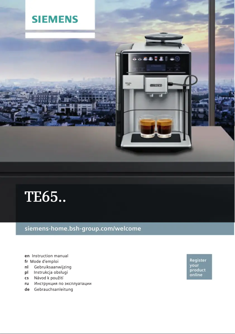 Page n°1 - Manuel utilisateur Siemens EQ.6 Plus s500 TE655319RW