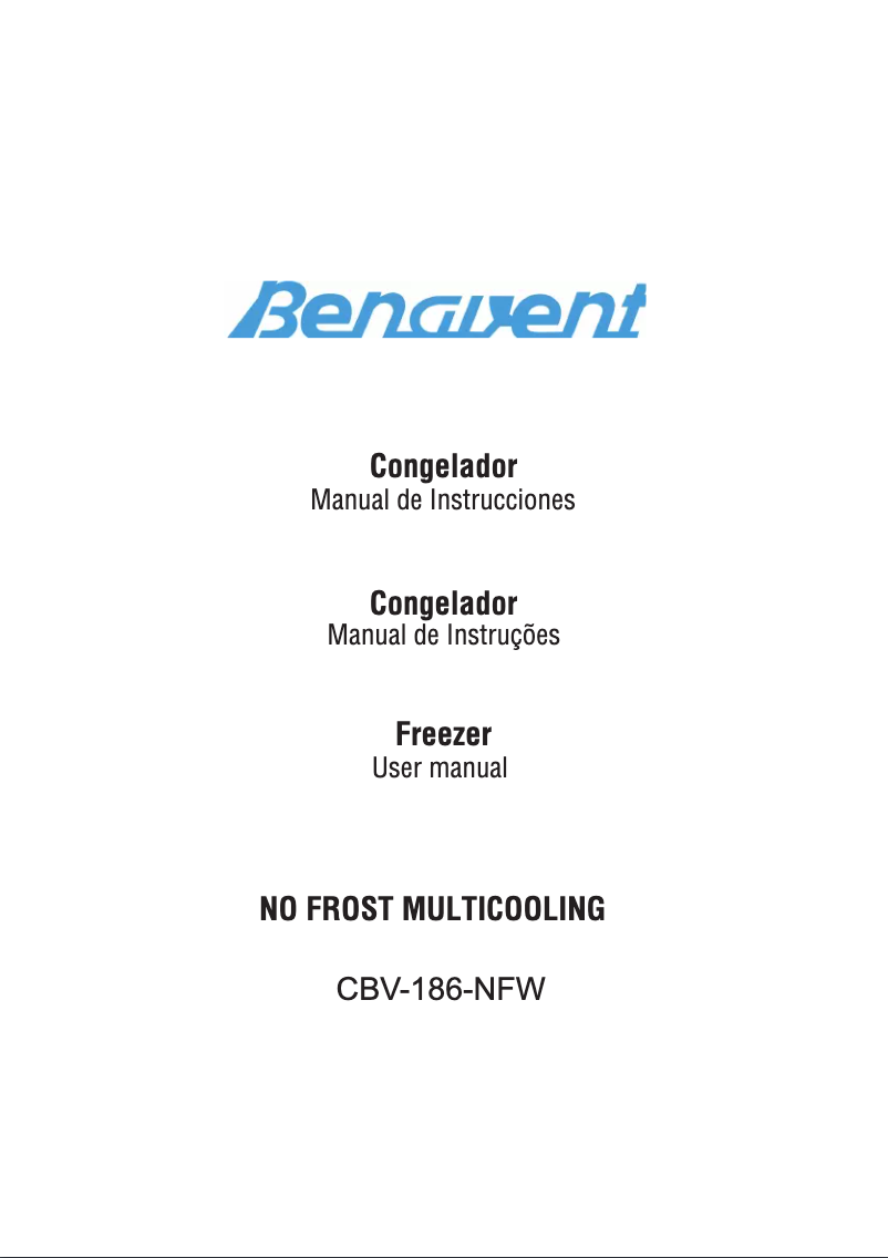 Page n°1 - Manuel utilisateur Benavent CBV186NFW