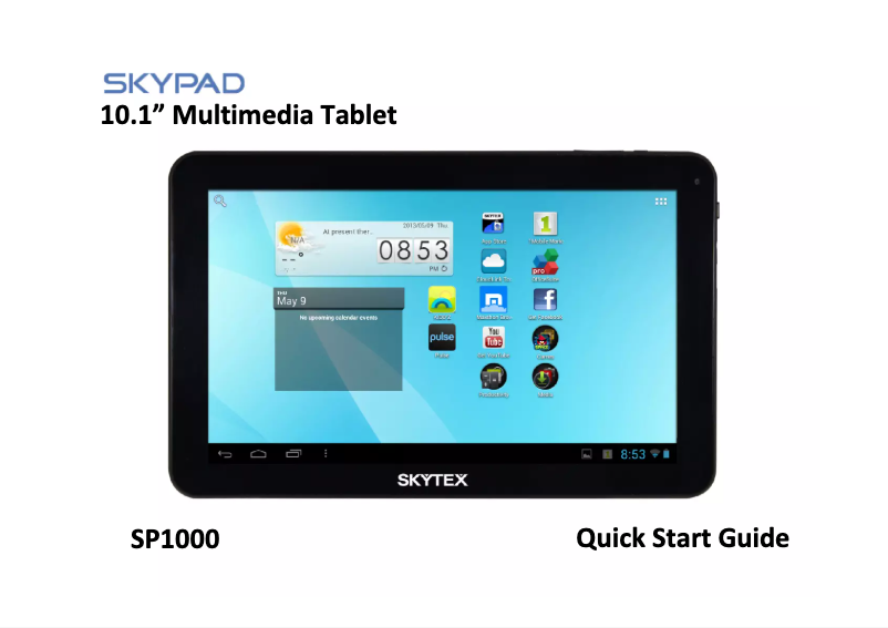 Page 1 de la notice Manuel utilisateur Skytex Skypad SP1000