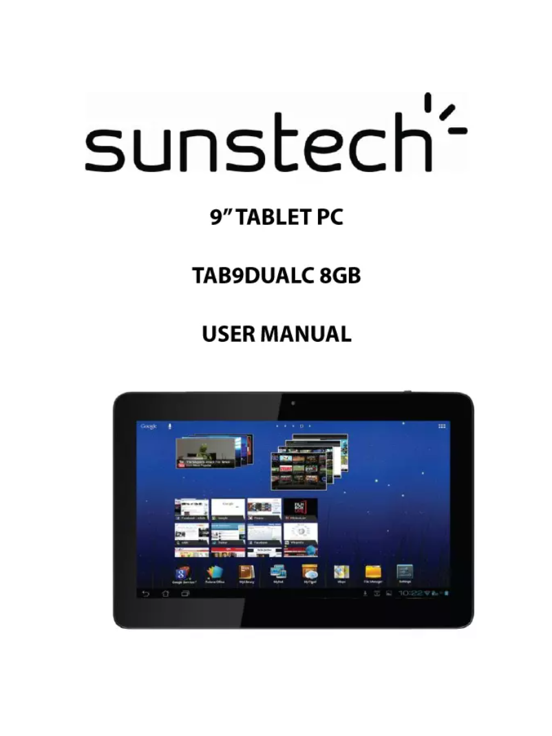 Page n°1 - Manuel utilisateur Sunstech Tab 9 DualC