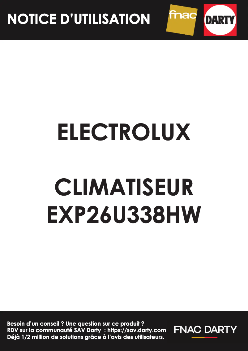 Page n°1 - Manuel utilisateur Electrolux EXP26U338HW