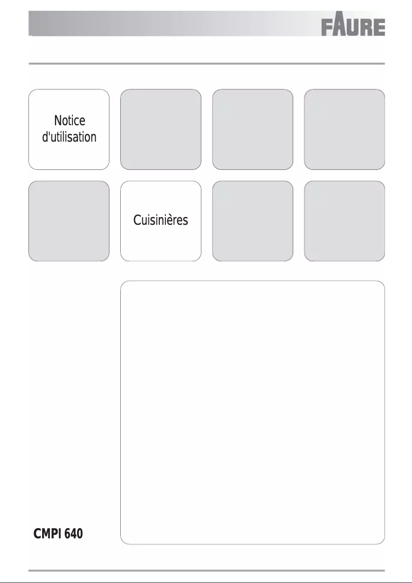 Page n°1 - Manuel utilisateur Faure CMPI640W