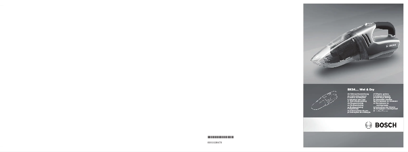 Page 1 de la notice Manuel utilisateur Bosch BKS4053