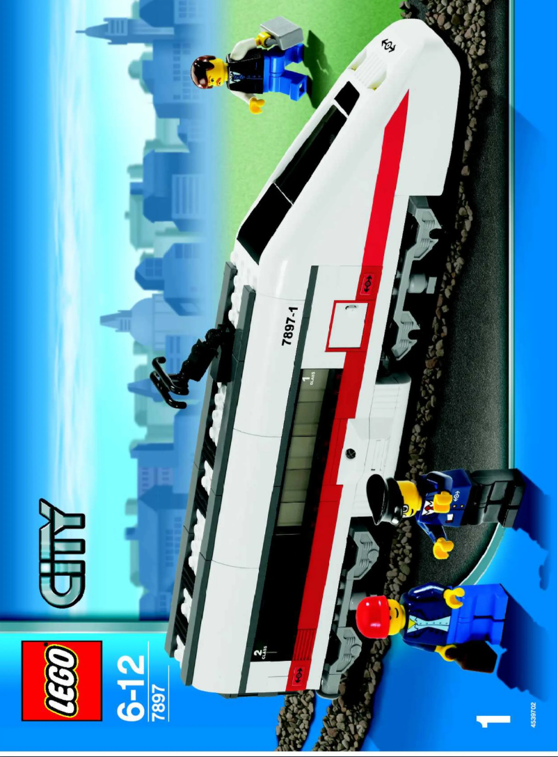 Page 1 de la notice Consignes visuelles Lego City Trains 7895